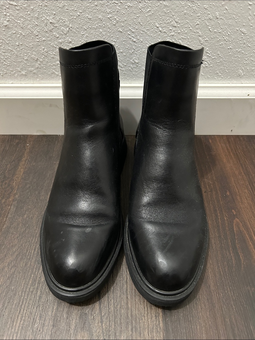 Black Leather Chelsea Boots - Picture 2 of 6